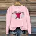 thumbnail image 4 of In October We Wear Pink Halloween Ghost Sweatshirts for Women 2025 Cancer Awareness Sweatshirt Pullover Tops, 4 of 5