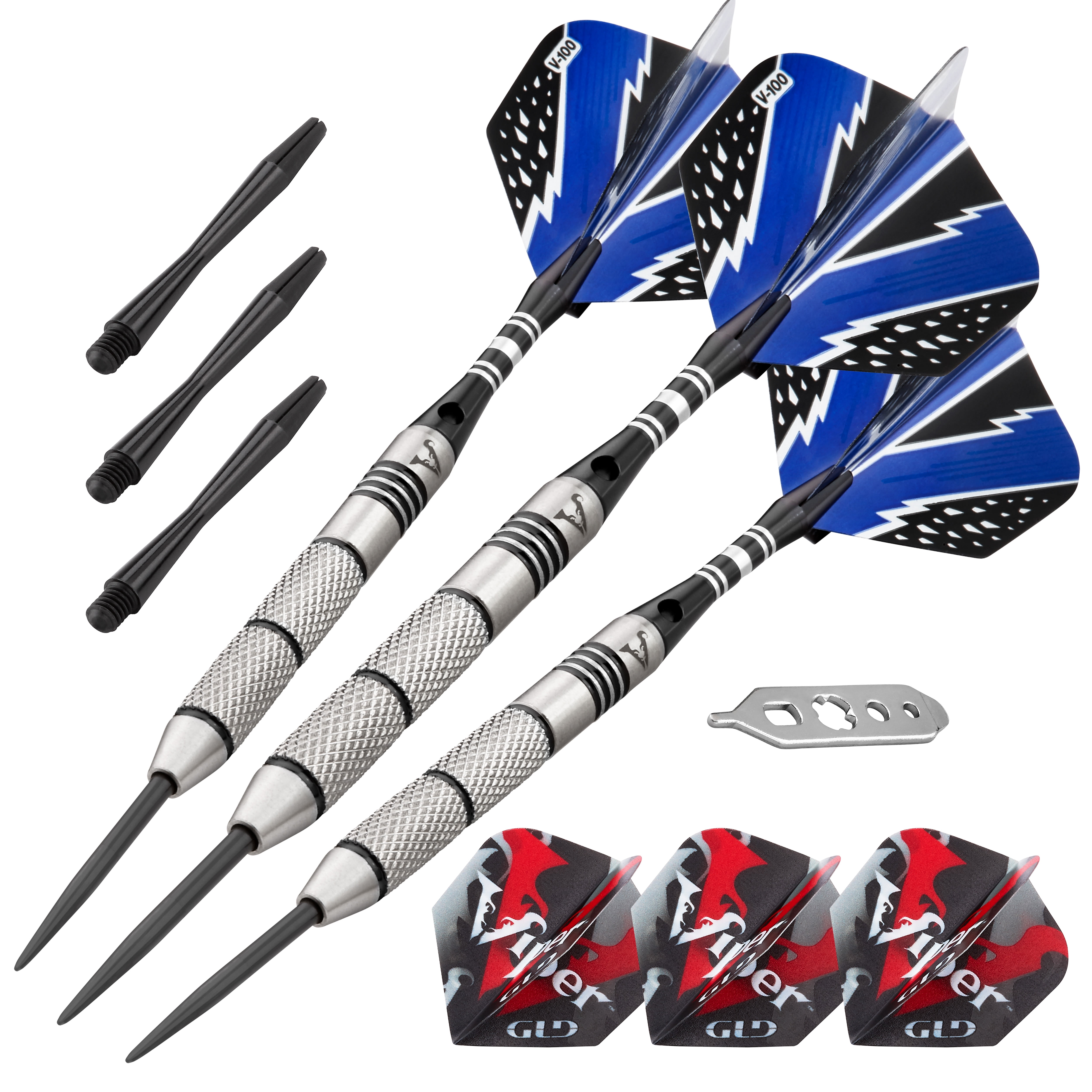 Cuesoul 9 pcs Soft Tip Darts with 12 gram barrel with dart wallet 