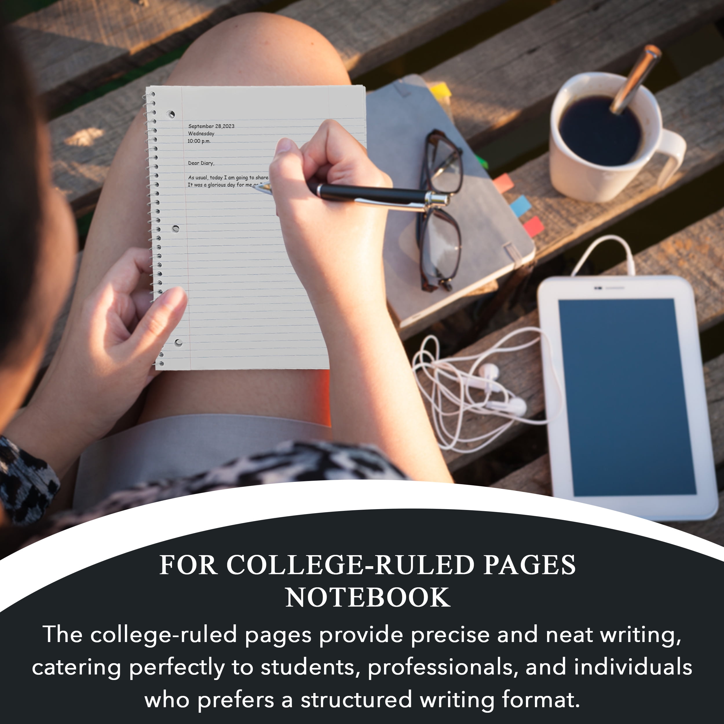 Three Leaf 70 Sheets College Ruled 8" X 10 1/2" Spiral Notebook, Pack Of 12, 1 Subject, Assorted Colors, Spiral Notebook For Student Office