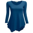 thumbnail image 1 of CHOK Robe Tunique à Manches Longues Col en V Mouchoir Longue Tunique T-Shirt pour Femmes, 1 of 3