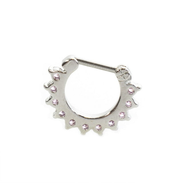 Septum Clicker avec Multiples Réglages de Prog Cz Gemmes 16g Acier Chirurgical