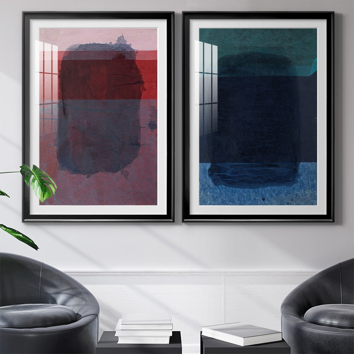 Wexford Home Remembering Rothko I Premium Framed Print, 30.5" x 42.5" - Ready to Hang, Black (Set of 2)