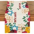thumbnail image 2 of Jewish Menorah Hexagram Printed Table Runner New Year Pomegranate Kitchen Table ration Home Party r Table Runner, 2 of 7