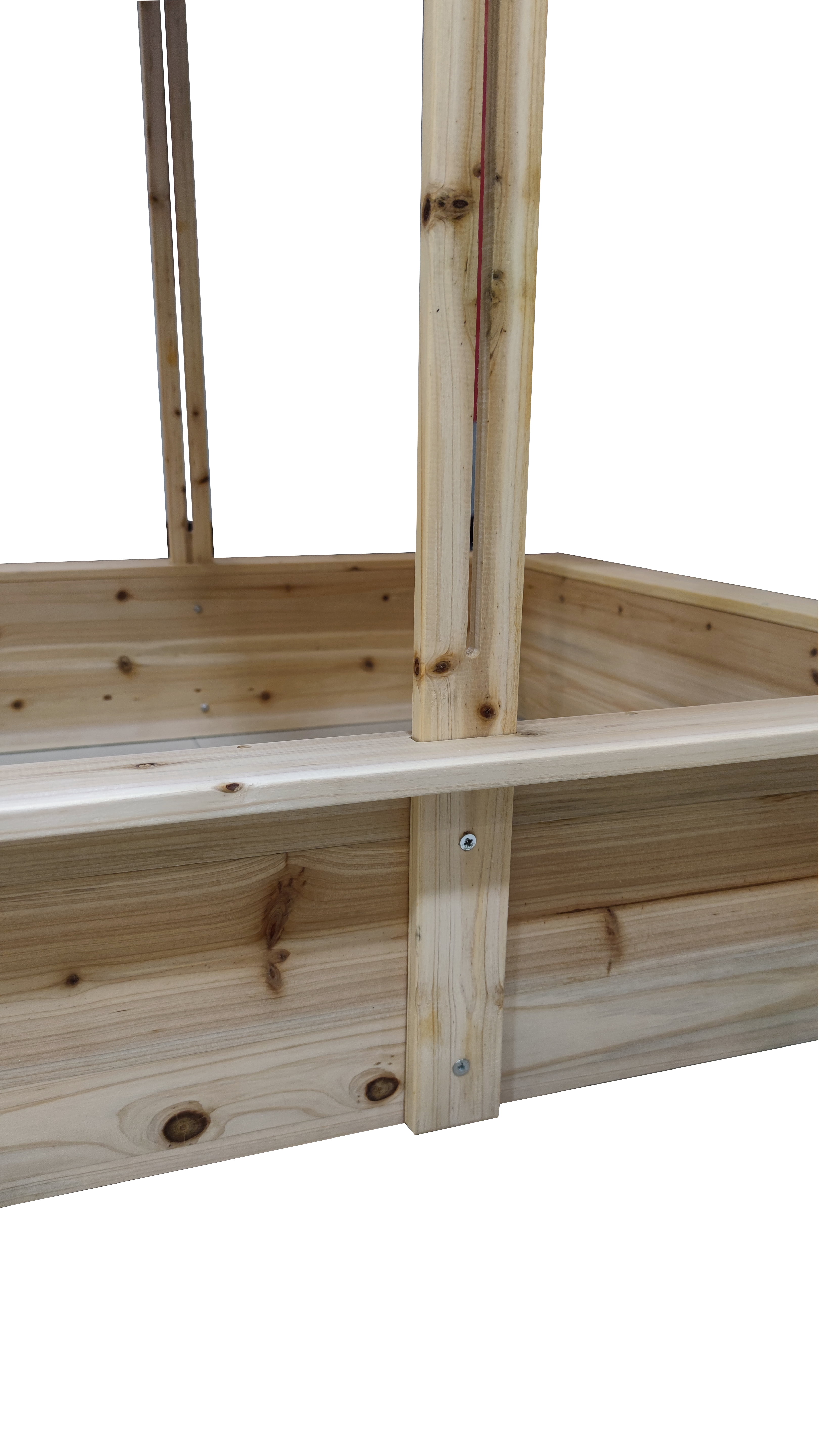 Wooden Sandbox With Canopy & Bench Seats - 45.3" X 45.3" Outdoor Kids Sand Box With Lid And Liner