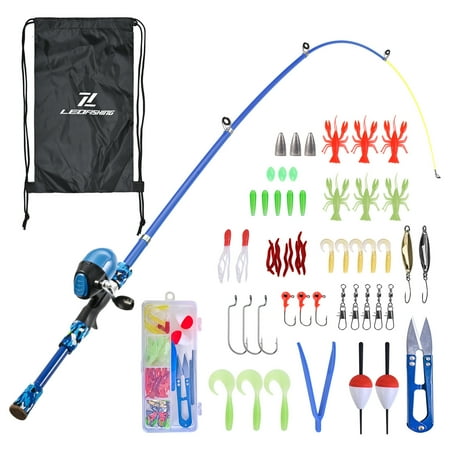FISHING Spinning Rod Pole With Reel Combo Kit Pole Kit Pole With Kids And Reel Combo Rod And Reel Lures Kit With Combo 16.5 To Qisuo 64.9 Pole Reel 16.5 To 64.9 Pole Reel Lures Mewmewcat