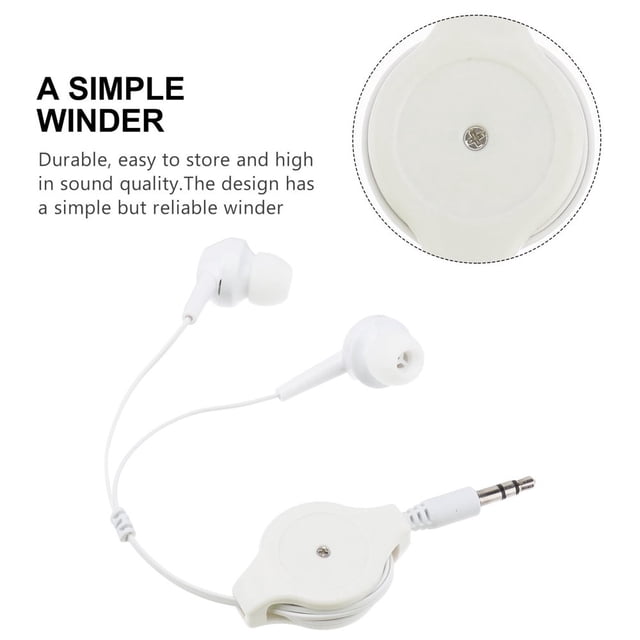 AMERTEER Écouteurs Filaires Rétractables Écouteurs Circum-Auriculaires Rangement Écouteurs Surround Écouteurs Télescopiques