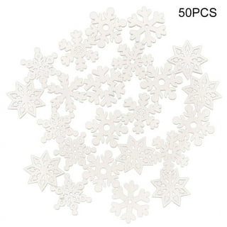 12 Pieces Plastic Snowflake Ornaments Christmas Glitter Snowflakes Hanging  Crafts for Christmas Tree Wedding Embellishing Party Decorations 