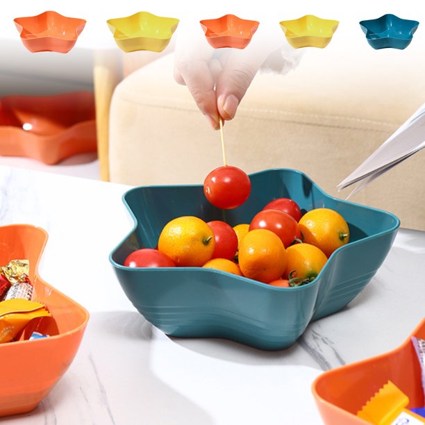 Bandeja de frutas con forma de pentagrama Bandeja de frutas navideñas Mesa de centro para sala de estar Bandeja de dulces Bandeja de bocadillos Bandeja de frutos secos Bandeja de melón Akmoler