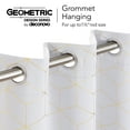 thumbnail image 2 of Deconovo Gold Diamond Foil Print Blackout Curtains for Living Room, 52x63 inch, 2 Panels(Off White), 2 of 6