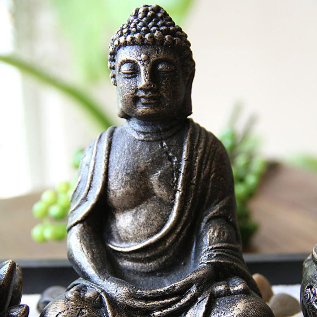 Japanese Zen Garden Sand Tray Buddha Stones Fengshui Meditation Ornament #3 
