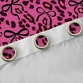 thumbnail image 4 of jejeloiu Cute Bow Tie Blackout Curtains Set of 2 (52x84 Each),Cartoon Cheetah Pattern Window Curtains,Pink Black Leopard Curtains and Drapes For Adults,Ultra Soft Home Decor, 4 of 6