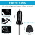 thumbnail image 5 of USB C Car Charger,FiveBox 3.4A Fast Charging Car Charger Adapter with 3ft Type C Cable Car Phone Charger USB C Cable Type C Car Charger Cigarette Lighter Adapter,Black, 5 of 7
