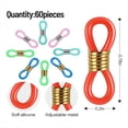thumbnail image 2 of 60 Piezas Extremos de Cadena de Gafas Soporte de Anillo de Cadena de Gafas Conector de Gafas de Silicona Extremos de Cadena Fijos, 2 of 5