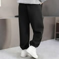 thumbnail image 3 of Eltusu Boys Sweatpants, Outdoor Casual Loose Fit Elastic Waist Jogger Pants Black Size 4-15 T, 3 of 5