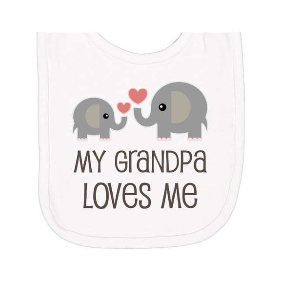 Inktastic My Grandpa Loves Me Newborn Bib