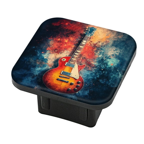 Hitch Cover Fits For 2-Inch Hitch,Artistic Allure Of Guitar In Retro Stylerubber Trailer Hitch Cover Tube Plug Insert,Car Exterior Accessories, Receiver Tube Hitch Plug