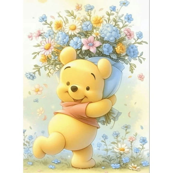 5D Diamond Painting Kits for Adults Winnie Pooh Diamond Art Paint with Diamonds DIY Painting Kit Paint by Number with Gem Art 12" X 16"