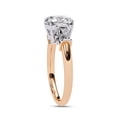 thumbnail image 3 of IGI Certified Lab Grown Diamond Engagement Ring | Center 8.5MM Cushion Cut 3 Stone Solitaire Anniversary Wedding Rings For Women In 18K Solid Rose Gold | F-G, VS-SI Quality (3.85 Ctw) Ring Size-6.5, 3 of 7