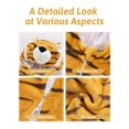 thumbnail image 5 of MICHLEY Unisex Infant Toddler Animal Flannel Hooded Romper Jumpsuit, Fall Winter Warm Soft One-Piece Onesie, Machine Washable, 0-3T, 5 of 7