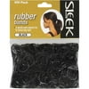 Sleek Rubber Bands, Black, 500 count