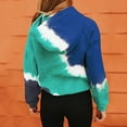 thumbnail image 3 of Fesfesfes Women Hooded Plus Size Tie-Dye Printed Gradient Pullover Long Sleeve Sweatshirt Top Clothes Sale, 3 of 6