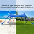 thumbnail image 3 of Tienda De Campaña Para La Playa, UPF50 + Refugio Solar Con 12 Postes, 4 Sacos De Grandes, Estacas Para El Suelo, 59.06", Toldo De Playa Con Sombra Al Aire Libre Para, 3 of 7