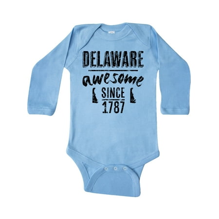 

Inktastic Delaware Awesome Since 1787 Gift Baby Boy or Baby Girl Long Sleeve Bodysuit