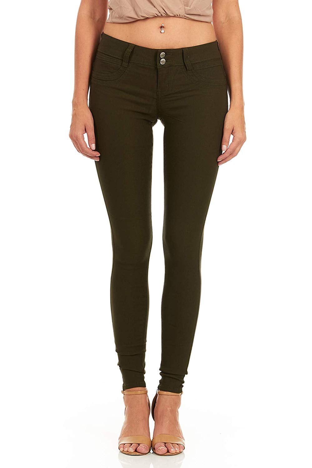 olive green skinny jeans