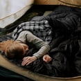 thumbnail image 7 of 0 Degree Adult Sleeping Bag – Black and White Rectangular Cotton Flannel 4-Season Camping Sleeping Bag with Compression Sack, XXL, 7 of 7