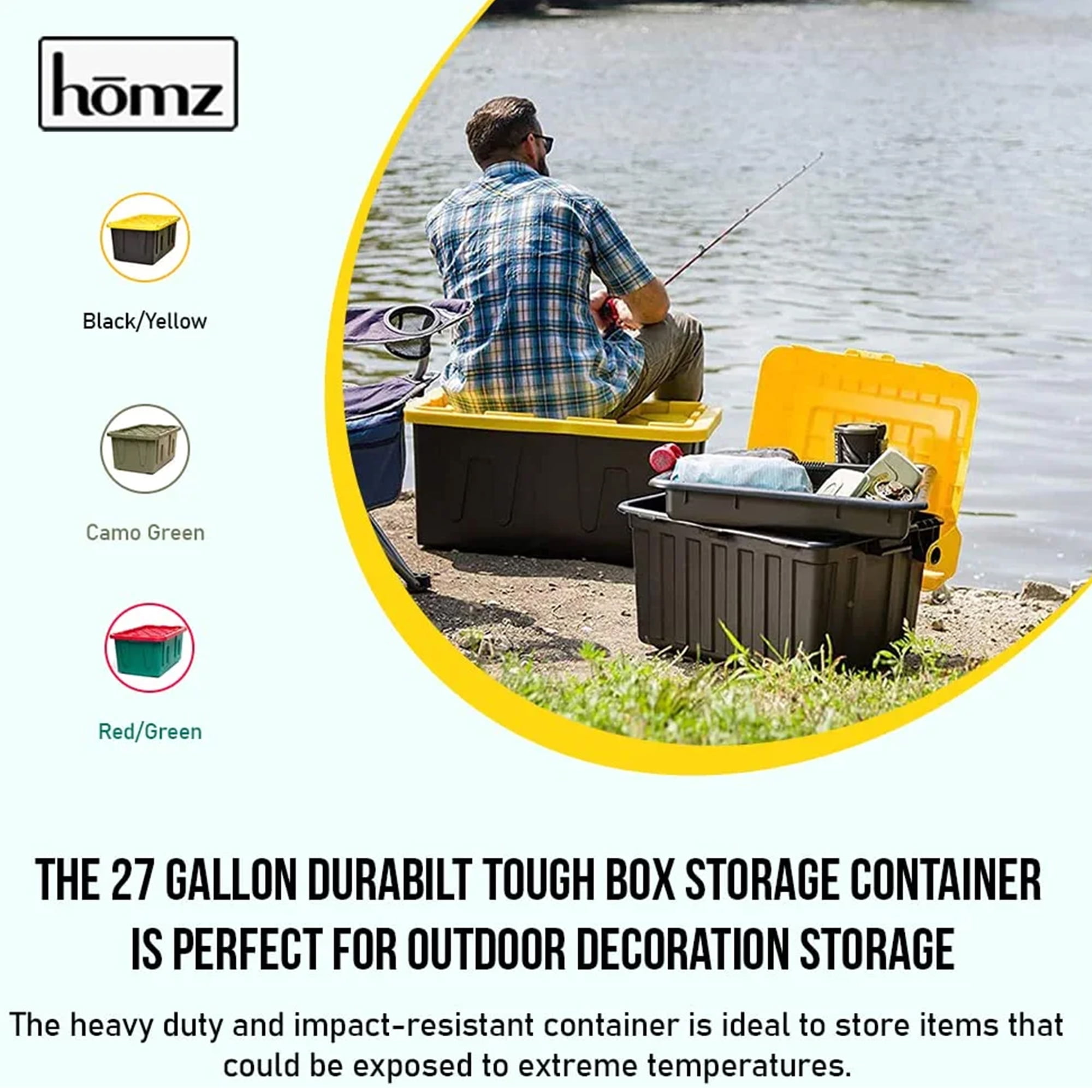 HOMZ Durabilt 27 Gallon Heavy Duty Storage Tote with Lid, Green Camo (2  Pack), 1 Piece - Kroger