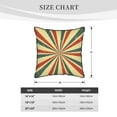 thumbnail image 2 of DouZhe Velours Décoratif Coussin Couvre Lot de 2, Doux Carré Cushion Cover avec Fermeture Éclair Invisible Lignes Rétro Sunburst Impression, 18" X 18", 2 of 6