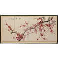 thumbnail image 2 of Handmade Silk and Wood 36-inch Plum Blossom Wall Hanging (China) - 36", 2 of 5