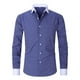 thumbnail image 1 of Blusa y camisa de manga larga con cuello vuelto para hombre, cárdigan a rayas con cuello vuelto, camisa de botones de estilo profesional, blusa de poliéster para hombre, 1 of 3
