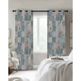 thumbnail image 3 of Blue Pink Botanical Blackout Curtains 96 Inches Long, Spring Floral Vintage Thermal Insulated Black Out Curtains, Darkening Window Curtain Drapes for Bedroom Living Room 52"x96" 2 Panels, 3 of 8