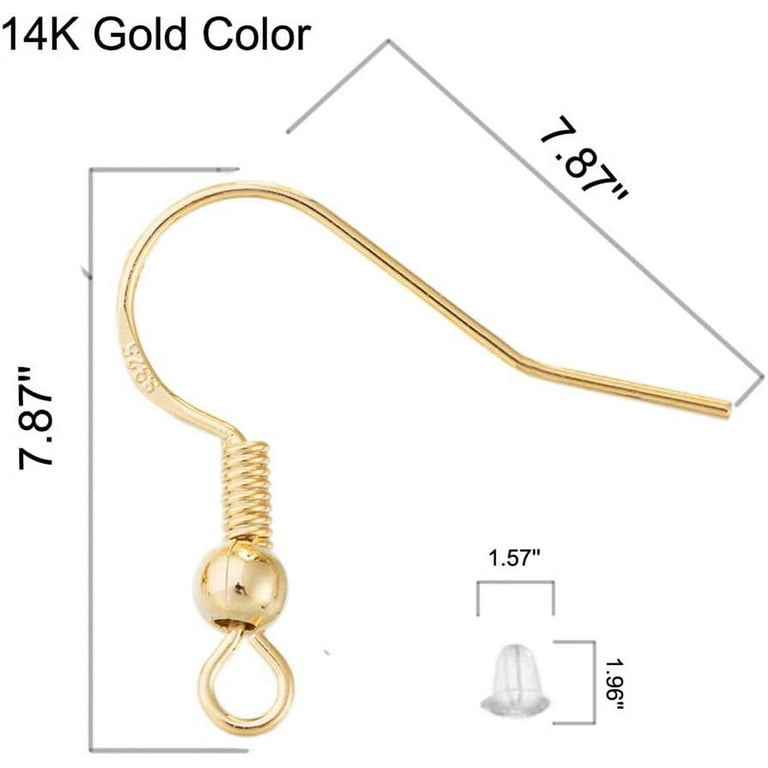 Earring Hooks for Jewelry Making 120 PCS/60 Pairs Hypoallergenic