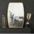 thumbnail image 5 of Kate and Laurel Caskill Modern Barrel Mirror, 20 x 32, Gold, Rounded Rectangle Mirror for Wall, 5 of 7