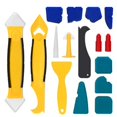 thumbnail image 1 of Removedor de sellador de silicona con espátula de plástico de 16 piezas, herramienta manual, removedor de lechada de silicona para juntas de raspador para hardware industrial, 1 of 5