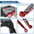 thumbnail image 4 of Palancas de freno y embrague cortas y largas para Kawasaki ZX14R 2006-2017, palanca de freno ajustable de motocicleta, aleación de aluminio, mango de titanio con extremo rojo, 4 of 6