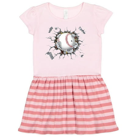 

Inktastic Baseball Breakthrough Gift Toddler Girl Dress
