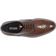 thumbnail image 3 of Mens Dunbar Stacy Adams Shoes Antiqued Leather Cognac Lace Up Wingtip 25064-221, 3 of 7