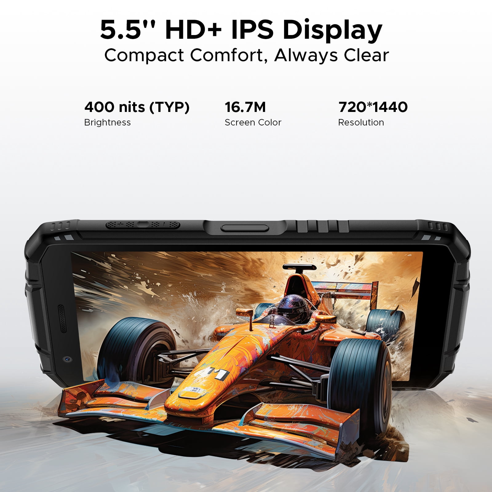 DOOGEE Fire 3 Android 16 Rugged Phone Unlocked,8350mAh Battery,12GB+64GB/2TB,Octa Core Rugged Smartphone,5.5" IPS HD+ Display,13MP+8MP,IP68 Waterproof Cell Phone,Face Unlock,NFC/T-Mobile