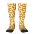thumbnail image 1 of Fotbe Hot Dog 3 Calcetas Divertidas Estampadas para Hombre y Mujer, Calcetas de Algodón hasta la Rodilla para Caminar, Correr, Enfermería y Embarazo, 1 of 6
