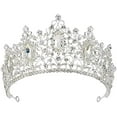 thumbnail image 2 of Wedding Crown for Women Rhinestone Bridal Tiara for Girls Princess Crown Queen Tiara Crystal Birthday Crown for Wedding Tiara for Brides (Silver), 2 of 4