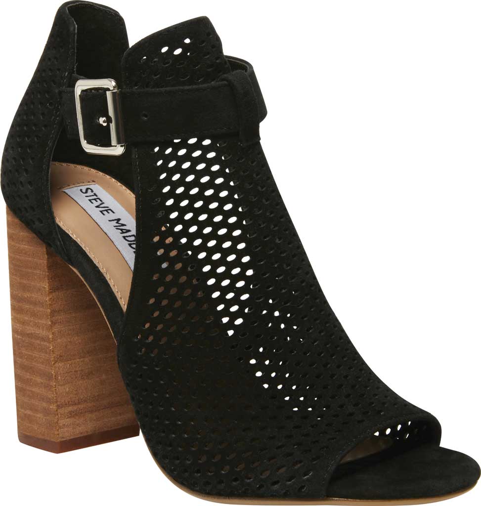 steve madden black block heel