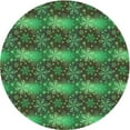 thumbnail image 1 of Ahgly Company Indoor Round Patterned Army Green Area Rugs, 5' Round, 1 of 1