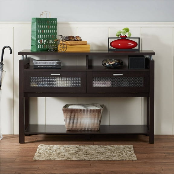 Furniture of America Gueston 2-Door Console Table, Espresso