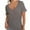 Gray, variant on Womens Deep V Neck T Shirts Casual Short Sleeve Loose Fit Basic Fashion Tee
