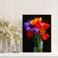 thumbnail image 2 of Colorful Tulips Bouquet Canvas Print Wall Art, Living Room Bedroom Hallway Dining Room Decor, 2 of 8