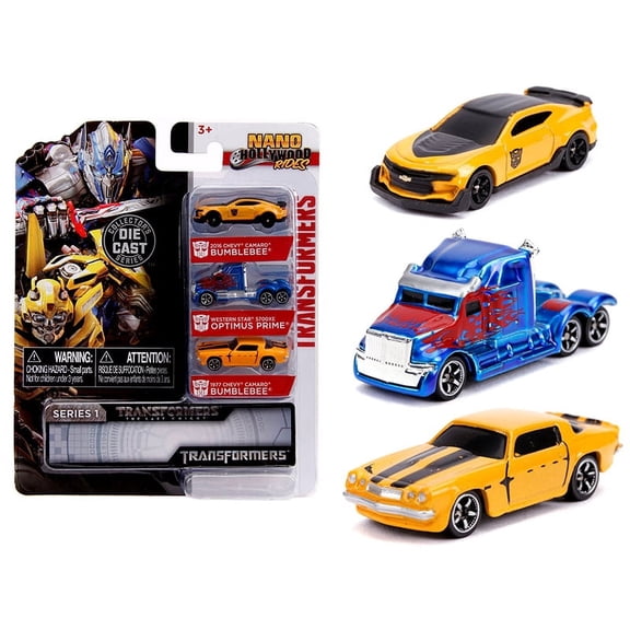 Jada Toys Nano Hollywood Rides Transformers 3pk Die Cast Vehicles