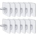 thumbnail image 1 of Un paquete de 12 soportes de estante, soportes autoadhesivos para estante, armario, soporte de vidrio, estante de almacenamiento, 1 of 4